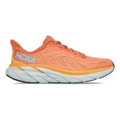 Chaussures HOKA Clifton 8 Orange Blanc Femme -Hoka Chaussures Boutique hk 0001119394 sbs 006