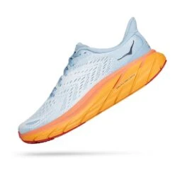 Chaussures HOKA Clifton 8 Blanc Gris Orange Femme -Hoka Chaussures Boutique hk 0001119394 ssi 004