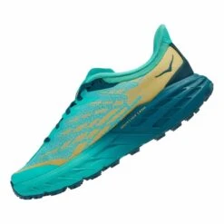 Chaussures HOKA Speedgoat 5 Bleu Clair Vert Femme -Hoka Chaussures Boutique hk 0001123158 dtw 004