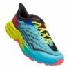 Chaussures Hoka Speedgoat 5 Bleu Clair Vert Noir Femme -Hoka Chaussures Boutique hk 0001123158 sbb 001