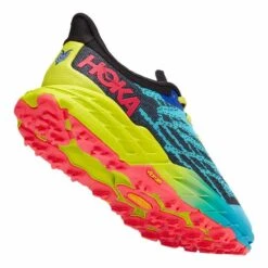 Chaussures Hoka Speedgoat 5 Bleu Clair Vert Noir Femme -Hoka Chaussures Boutique hk 0001123158 sbb 003