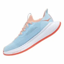 Chaussures HOKA Carbon X 3 Bleu Clair Rose Femme -Hoka Chaussures Boutique hk 0001123193 pps 004