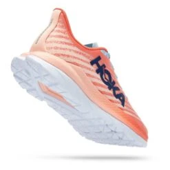 Chaussures HOKA Mach 5 Orange Clair Bleu Blanc Femme -Hoka Chaussures Boutique hk 0001127894 cpp 003