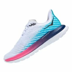 Chaussures HOKA Mach 5 Blanc Bleu Rouge Femme -Hoka Chaussures Boutique hk 0001127894 wsb 004
