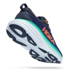 Chaussures HOKA Bondi 8 Bleu Marine Orange Vert Femme -Hoka Chaussures Boutique hk 0001127952 osb 003