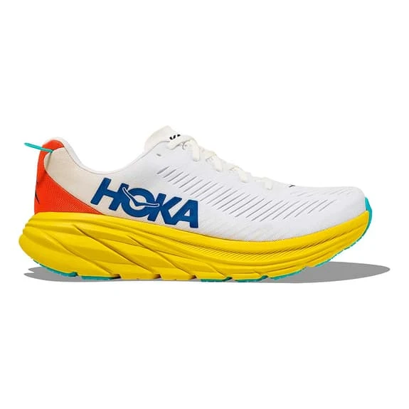 Chaussures HOKA Rincon 3 Blanc Jaune Bleu Foncé 4 Chaussures HOKA Rincon 3 Blanc Jaune Bleu Foncé – Image 2