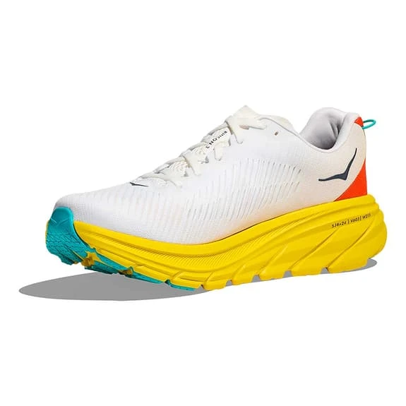 Chaussures HOKA Rincon 3 Blanc Jaune Bleu Foncé 5 Chaussures HOKA Rincon 3 Blanc Jaune Bleu Foncé – Image 3