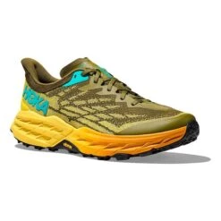 Chaussures HOKA Speedgoat 5 Vert Kaki Orange Jaune -Hoka Chaussures Boutique hk 1123157 apf 005