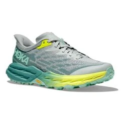 Chaussures HOKA Speedgoat 5 Vert Gris Jaune Femme -Hoka Chaussures Boutique hk 1123158 mtl 005