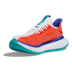 Chaussures HOKA Carbon X 3 Blanc Orange Bleu Marine -Hoka Chaussures Boutique hk 1123192 wfm 003