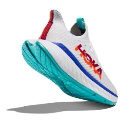 Chaussures HOKA Carbon X 3 Blanc Orange Bleu Marine -Hoka Chaussures Boutique hk 1123192 wfm 004
