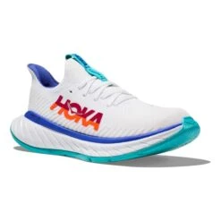 Chaussures HOKA Carbon X 3 Blanc Orange Bleu Marine -Hoka Chaussures Boutique hk 1123192 wfm 006
