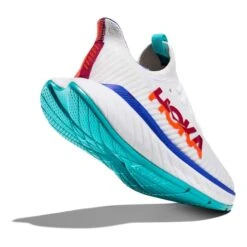 Chaussures HOKA Carbon X 3 Blanc Orange Bleu Femme -Hoka Chaussures Boutique hk 1123193 wfm 004