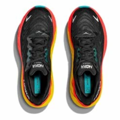 Chaussures HOKA Arahi 6 Noir Jaune Rouge -Hoka Chaussures Boutique hk 1123194 bfl 006