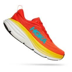 Chaussures HOKA Bondi 8 Rouge Orange Jaune Bleu