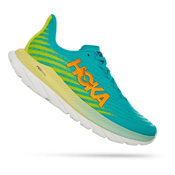 Chaussures HOKA Mach 5 Bleu Turquoise Jaune Orange 3 Chaussures HOKA Mach 5 Bleu Turquoise Jaune Orange