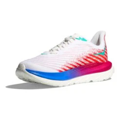 Chaussures HOKA Mach 5 Blanc Pur Rouge Bleu -Hoka Chaussures Boutique hk 1127893 wfm 003