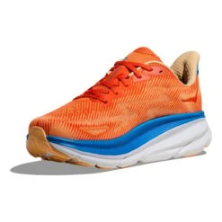 Chaussures HOKA Clifton 9 Orange Intense Bleu Marine Blanc -Hoka Chaussures Boutique hk 1127895 voi 003