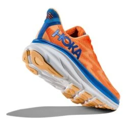 Chaussures HOKA Clifton 9 Orange Intense Bleu Marine Blanc -Hoka Chaussures Boutique hk 1127895 voi 004