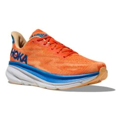 Chaussures HOKA Clifton 9 Orange Intense Bleu Marine Blanc -Hoka Chaussures Boutique hk 1127895 voi 006