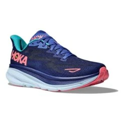 Chaussures HOKA Clifton 9 Bleu Foncé Lilas Rose Clair Femme -Hoka Chaussures Boutique hk 1127896 bbc 005