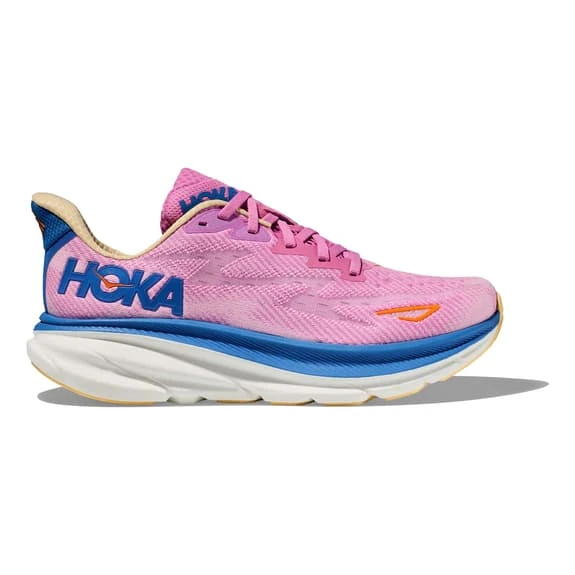 Chaussures HOKA Clifton 9 Rose Chewing-gum Bleu Foncé Orange Femme 4 Chaussures HOKA Clifton 9 Rose Chewing-gum Bleu Foncé Orange Femme – Image 2