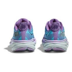 Chaussures HOKA Clifton 9 Bleu Clair Lilas Blanc Femme -Hoka Chaussures Boutique hk 1127896 cvp 005