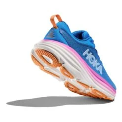 Chaussures HOKA Bondi 8 Bleu Marine Rose Clair Blanc Femme -Hoka Chaussures Boutique hk 1127952 csa 004