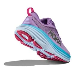 Chaussures HOKA Bondi 8 Violet Bleu Clair Blanc Femme -Hoka Chaussures Boutique hk 1127952 cvp 004