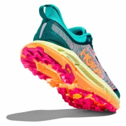 Chaussures HOKA Mafate Speed 4 Vert Turquoise Orange Jaune Femme -Hoka Chaussures Boutique hk 1131056 dlc 004