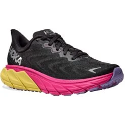 Hoka Chaussures Running Femme - Arahi 6 - Noir / Pink Yarrow