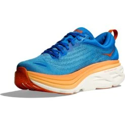 Hoka Chaussures Running Homme - Bondi 8 - Coastal Sky / Vibrant Orange -Hoka Chaussures Boutique hoka bondi 8 running shoes coastal sky vibrant orange 5 1364192 1