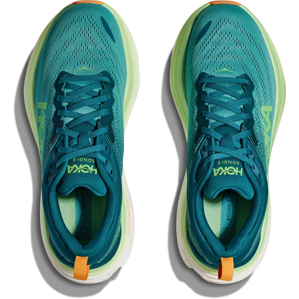 Hoka Chaussures Running Homme - Bondi 8 - Deep Lagoon / Ocean Mist 9 Hoka Chaussures Running Homme - Bondi 8 - Deep Lagoon / Ocean Mist – Image 7