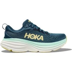 Hoka Chaussures Running Homme - Bondi 8 - Midnight Ocean / Bluesteel -Hoka Chaussures Boutique hoka bondi 8 running shoes midnight ocean bluesteel 7 1502242
