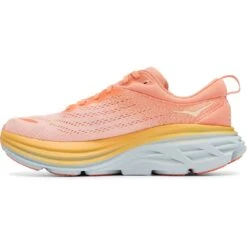 Hoka Chaussures Running Femme - Bondi 8 - Shell Coral / Peach Parfait -Hoka Chaussures Boutique hoka bondi 8 women s running shoes shell coral peach parfait 1 1239601