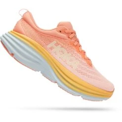 Hoka Chaussures Running Femme - Bondi 8 - Shell Coral / Peach Parfait -Hoka Chaussures Boutique hoka bondi 8 women s running shoes shell coral peach parfait 3 1239603