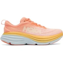 Hoka Chaussures Running Femme - Bondi 8 - Shell Coral / Peach Parfait -Hoka Chaussures Boutique hoka bondi 8 women s running shoes shell coral peach parfait 8 1239600