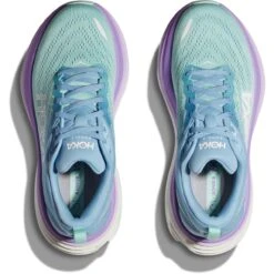 Hoka Chaussures Running Femme - Bondi 8 - Airy Blue / Sunlit Ocean -Hoka Chaussures Boutique hoka bondi 8 womens running shoes airy blue sunlit ocean 6 1502128