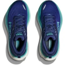 Hoka Chaussures Running Femme - Bondi 8 - Bellwether Blue / Evening Sky -Hoka Chaussures Boutique hoka bondi 8 womens running shoes bellwether blue evening sky 7 1502139