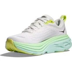 Hoka Chaussures Running Femme - Bondi 8 - Blanc De Blanc / Sunlit Ocean -Hoka Chaussures Boutique hoka bondi 8 womens running shoes blanc de blanc sunlit ocean 5 1502144