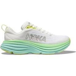 Hoka Chaussures Running Femme - Bondi 8 - Blanc De Blanc / Sunlit Ocean -Hoka Chaussures Boutique hoka bondi 8 womens running shoes blanc de blanc sunlit ocean 8 1502147