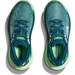 Hoka Chaussures Running Femme - Challenger 7 - Ocean Mist / Lime Glow -Hoka Chaussures Boutique hoka challenger 7 womens running shoes ocean mist lime glow 8 1502281