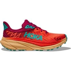 Hoka Chaussures Running Homme - Challenger 7 - Flame / Cherries Jubilee -Hoka Chaussures Boutique hoka challenger atr 7 women s running shoes flame cherries jubilee 4 1439534 1