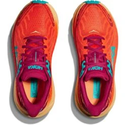 Hoka Chaussures Running Femme - Challenger 7 - Flame / Cherries Jubilee -Hoka Chaussures Boutique hoka challenger atr 7 women s running shoes flame cherries jubilee 5 1439535