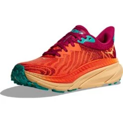 Hoka Chaussures Running Homme - Challenger 7 - Flame / Cherries Jubilee -Hoka Chaussures Boutique hoka challenger atr 7 women s running shoes flame cherries jubilee 6 1439536 1