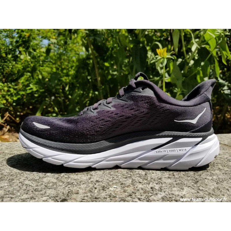 HOKA Clifton 8 Femme Black / White 6 HOKA Clifton 8 Femme Black / White – Image 4