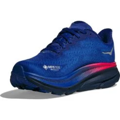 Hoka Chaussures Running Femme - Clifton 9 GTX - Dazzling Blue / Evening Sky -Hoka Chaussures Boutique hoka clifton 9 gtx women s running shoes dazzling blue evening sky 3 1527770