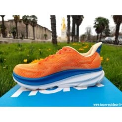 HOKA Clifton 9 Homme Vibrant Orange / Impala -Hoka Chaussures Boutique hoka clifton 9 homme vibrant orange impala 4