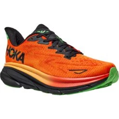 Hoka Chaussures Running Homme - Clifton 9 - Flame / Vibrant Orange