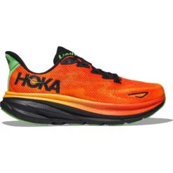Hoka Chaussures Running Homme - Clifton 9 - Flame / Vibrant Orange -Hoka Chaussures Boutique hoka clifton 9 running shoes flame vibrant orange 2 1502491